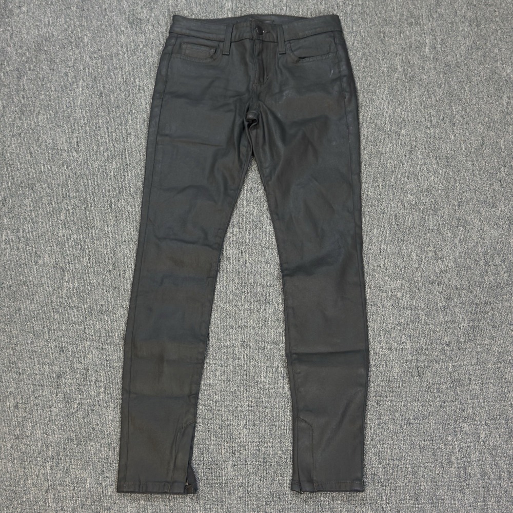 Joes Jeans Skinny Ankle Hazel Wax Coated Women's Size 24 26x28 Ankle Zippers